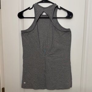 lululemon athletica Charcoal Twisted Racerback / Open Back Tank Top (4)